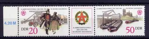 (27396) DDR Nr.3028/9 Streifen        **   postfrisch  