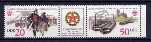 (27397) DDR Nr.3028/9 Streifen        **   postfrisch  