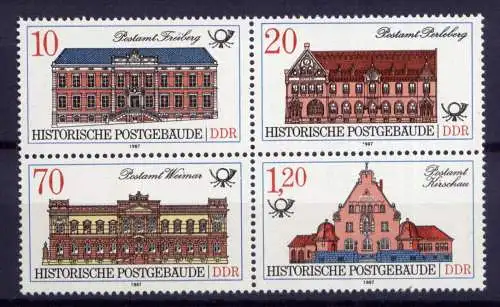 (27423) DDR Nr.3067/70 Viererblock        **   postfrisch