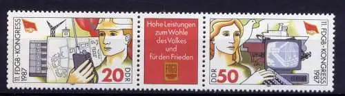 (27434) DDR Nr.3086/7 Streifen         **   postfrisch  