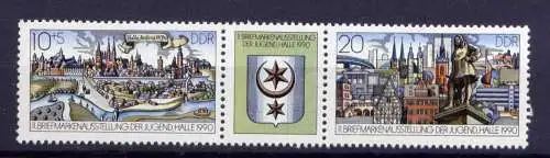 (27602) DDR Nr.3338/9 Streifen               **   postfrisch  