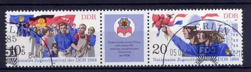 (27674) DDR Nr.2878/9 Streifen               O   gestempelt  