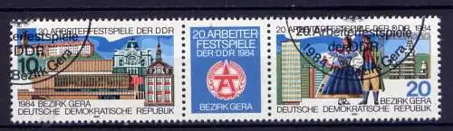 (27675) DDR Nr.2880/1 Streifen               O   gestempelt  