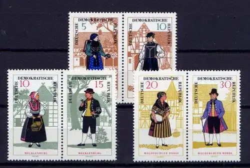 (29217) DDR Nr.1214/9 Paare      **   postfrisch       