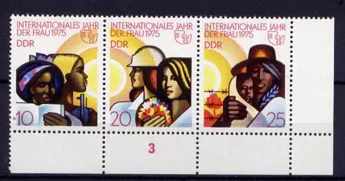 (29522) DDR Nr.2019/21 Streifen        **   postfrisch  Rand