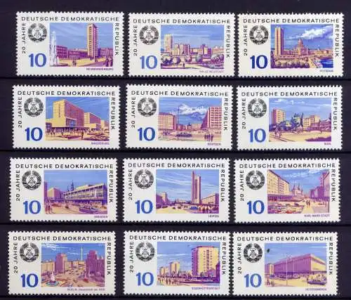  (29321) DDR Nr.1495/1506             **   postfrisch  