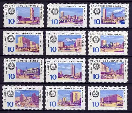  (29322) DDR Nr.1495/1506             **   postfrisch  