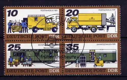 (29923) DDR Nr.2299/2302 Viererblock               O  gestempelt  