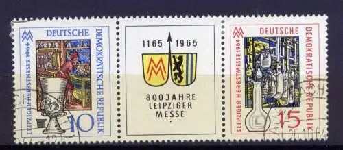 (29948) DDR Nr.1052/3 Streifen                  O  gestempelt   eingerissen