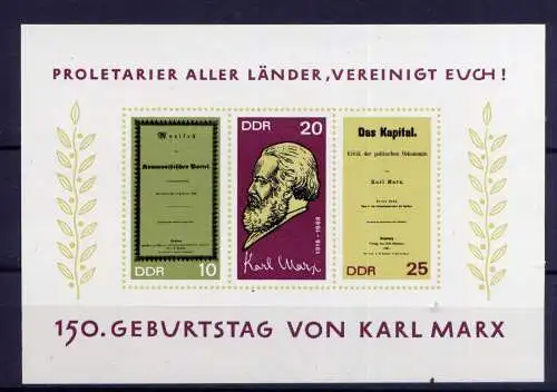 (30147) DDR Nr.1365/7  Block 27                                    **  postfrisch