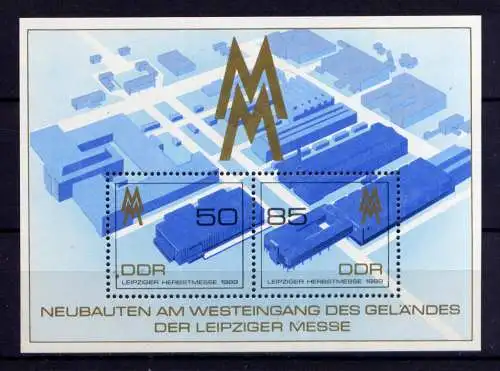 (30312) DDR Nr.3267/8  Block 99                        **  postfrisch