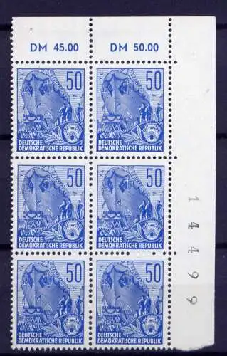 (30223) DDR Nr.584 B                 **  postfrisch  Sechserblock  Eckrand