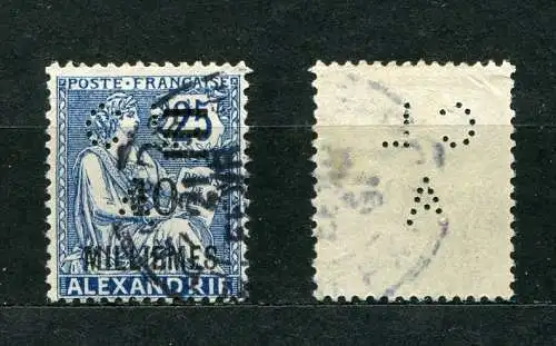 (1261) Frankreich Nr.54          O  gestempelt / Post in Alexandria, Perfin: C L A