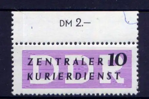 (30290) DDR Dienst B  Nr.I     **  postfrisch / Oberrand