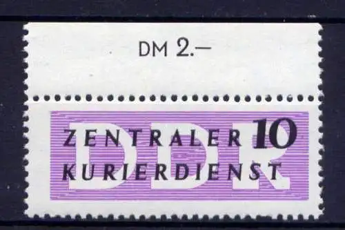 (30293) DDR Dienst B  Nr.I     **  postfrisch / Oberrand