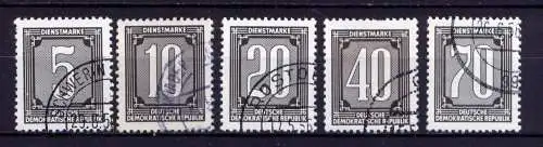 (30296) DDR Dienst B  Nr.1-5      N-O     gestempelt