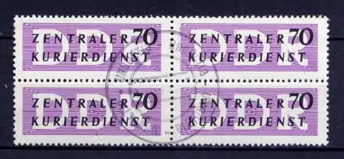 (30303) DDR Dienst B  Nr.9     O  gestempelt / Viererblock