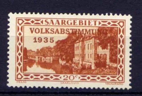 (316) Saargebiet Nr.  181      *  ungebraucht