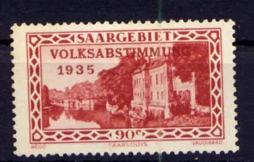 (320) Saargebiet Nr.  188      *  ungebraucht