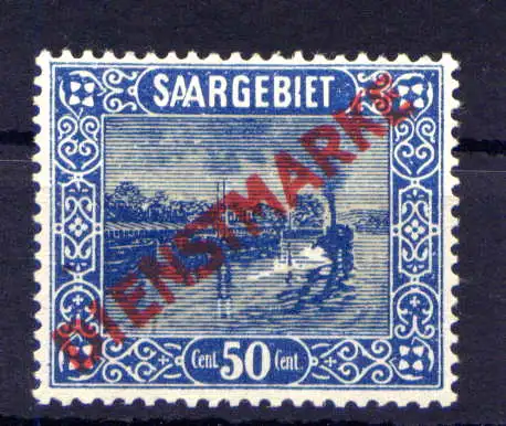 (328) Saargebiet Dienst Nr.9        *  ungebraucht