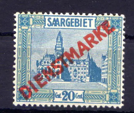 (329) Saargebiet Dienst Nr.13        **  postfrisch