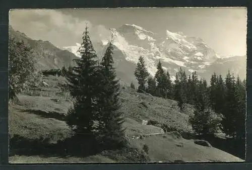 (3479) Die Jungfrau - Landschaft bei Wengen   Schweiz - gelaufen 1926