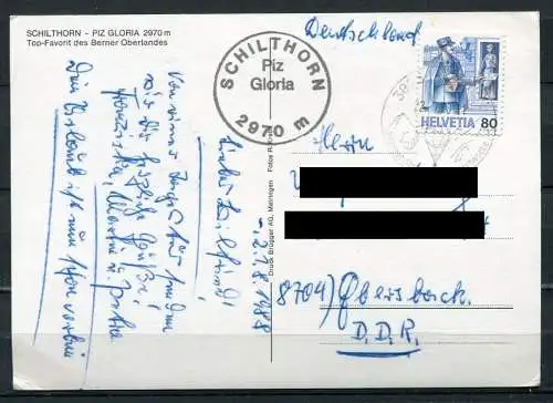 (3987) Schilthorn - Piz Gloria   Schweiz - gelaufen 1988