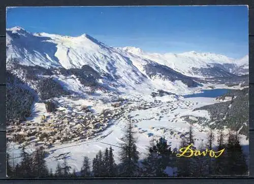 (2632) Davos Dorfberg Panoramablick  Schweiz - gelaufen 1983