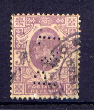 (1560) Großbritannien Nr.108         O  gestempelt / Perfin: P&T