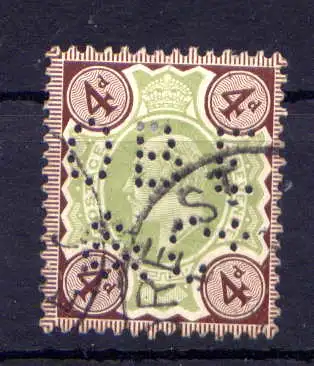 (1562) Großbritannien Nr.109         O  gestempelt / Perfin: OBE & Co