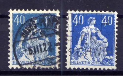 (2320) Schweiz Nr.170 a + b       O  gestempelt