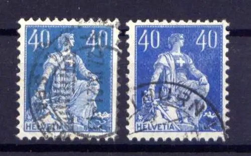 (2321) Schweiz Nr.170 a + b       O  gestempelt