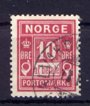 (1514) Norwegen Porto Nr.3         O  gestempelt