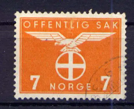 (1526) Norwegen Dienst Nr.45         O  gestempelt