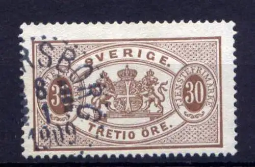 (1929) Schweden Dienst Nr.9 B          O  gestempelt