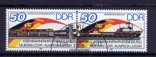 (31095) DDR Nr.3052/3 Paar              O  gestempelt