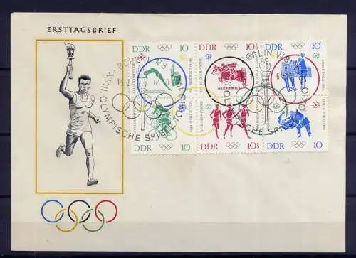 (607) Brief DDR Nr.1039/44 Sechserblock   FDC