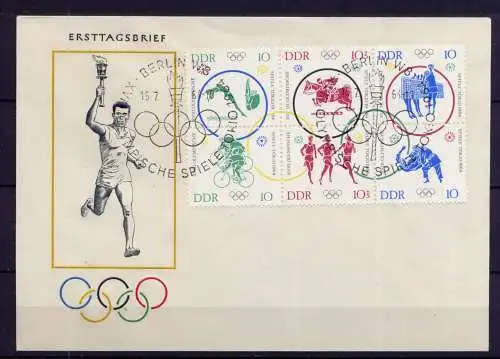 (610) Brief DDR Nr.1039/4 Sechserblock     FDC