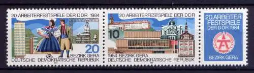 (31554) DDR Nr.2881 + 2880  / WZd 599             **  postfrisch
