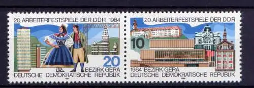 (31555) DDR Nr.2881 + 2880  / WZd 598             **  postfrisch