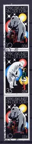 (31606) DDR Nr.2365 + 2367 + 2365  / SZd 165            O  gestempelt
