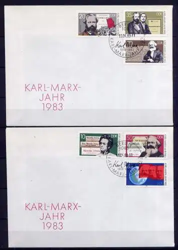 (740) Brief DDR Nr.2783/8   -     2 FDC