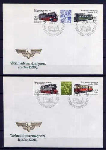 (763) Brief DDR Nr.2864/7 Streifen   -     2 FDC    