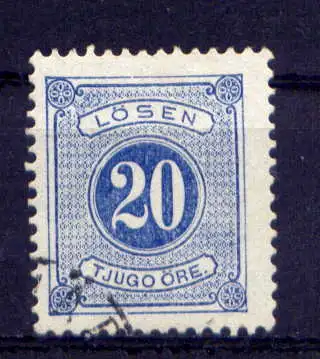 (2037) Schweden Porto Nr.6 B         O  gestempelt