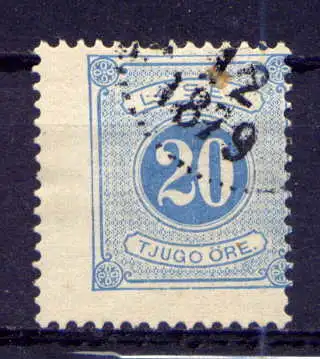 (2038) Schweden Porto Nr.6 B         O  gestempelt