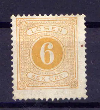 (2048) Schweden Porto Nr.4 B         (*)  ohne Gummierung