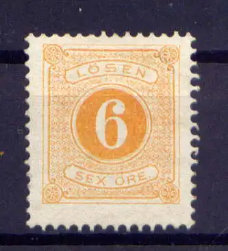 (2049) Schweden Porto Nr.4 B         (*)  ohne Gummierung