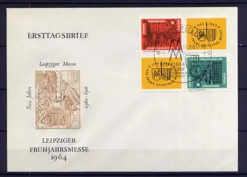 (1273) Brief DDR Nr.1012/3 Viererblock     -             FDC    