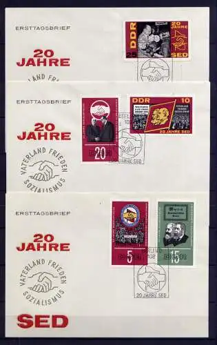 (1319) Brief DDR Nr.1173/7     -             3 FDC