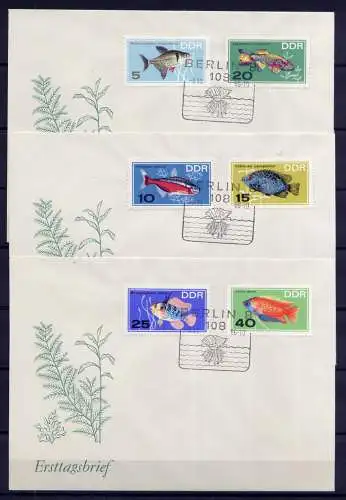 (1334) Brief DDR Nr.1221/6     -             3 FDC    